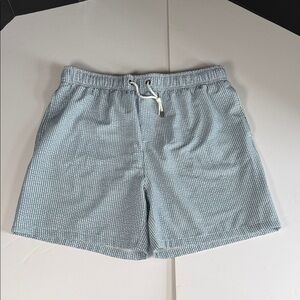 Simply Southern Light Blue Stripe Swim Trunks